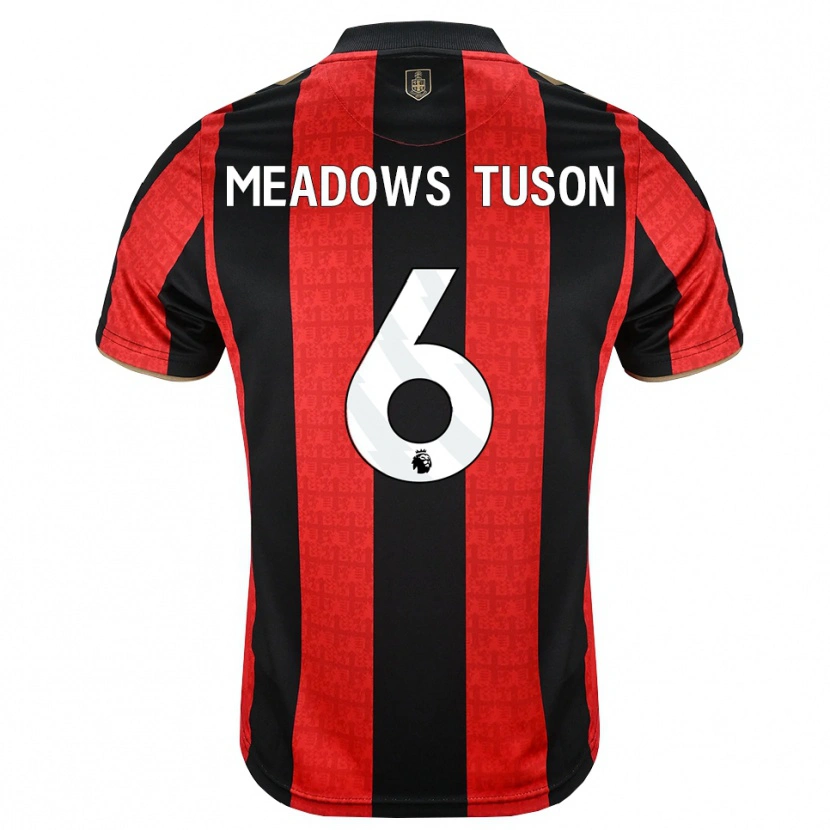 Danxen Bambino Maglia Freya Meadows Tuson #6 Oroscuro Rosso Nero Kit Gara Home 2026/27 Maglietta