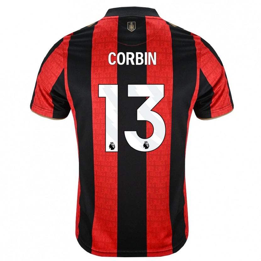 Danxen Bambino Maglia Helen Corbin #13 Oroscuro Rosso Nero Kit Gara Home 2026/27 Maglietta