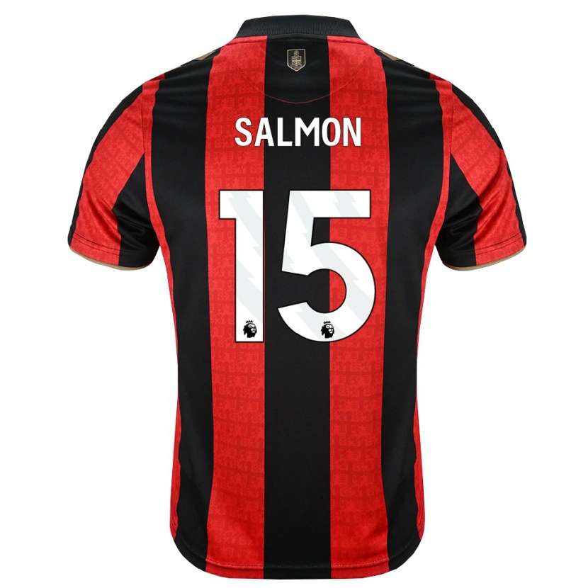 Danxen Bambino Maglia Josh Salmon #15 Oroscuro Rosso Nero Kit Gara Home 2026/27 Maglietta