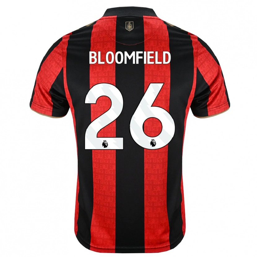 Danxen Bambino Maglia Erin Bloomfield #26 Oroscuro Rosso Nero Kit Gara Home 2026/27 Maglietta