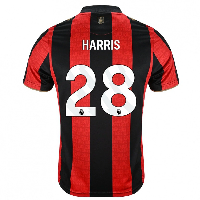 Danxen Bambino Maglia Charlotte Harris #28 Oroscuro Rosso Nero Kit Gara Home 2026/27 Maglietta