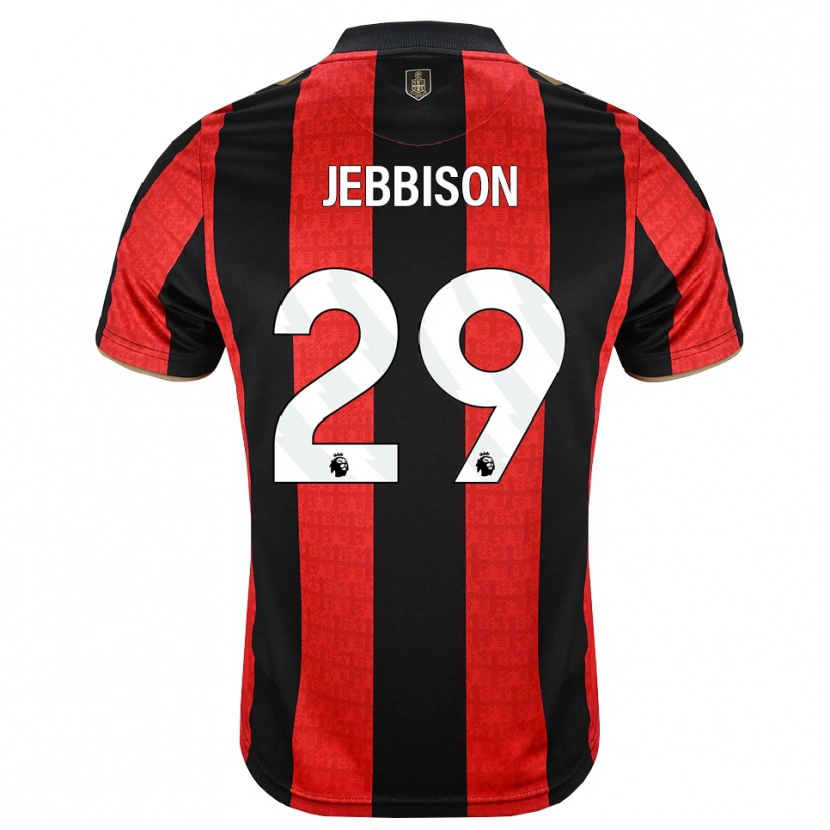 Danxen Bambino Maglia Daniel Jebbison #29 Oroscuro Rosso Nero Kit Gara Home 2026/27 Maglietta