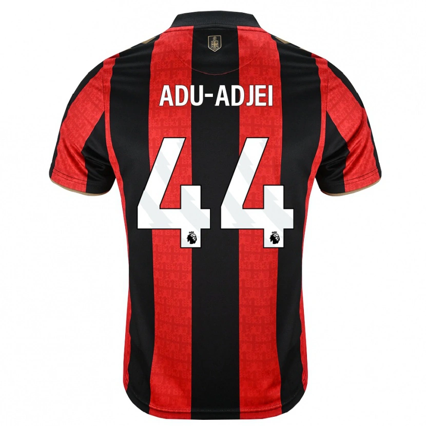 Danxen Bambino Maglia Daniel Adu-Adjei #44 Oroscuro Rosso Nero Kit Gara Home 2026/27 Maglietta
