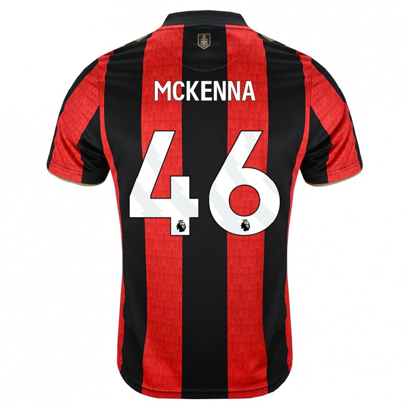 Danxen Bambino Maglia Callan Mckenna #46 Oroscuro Rosso Nero Kit Gara Home 2026/27 Maglietta