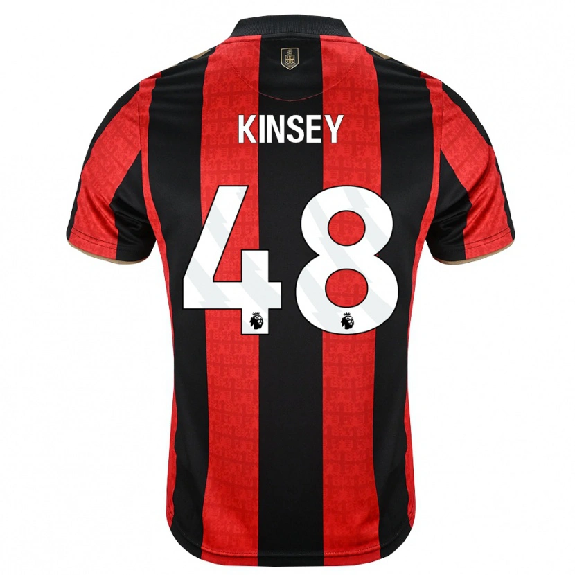 Danxen Bambino Maglia Max Kinsey #48 Oroscuro Rosso Nero Kit Gara Home 2026/27 Maglietta