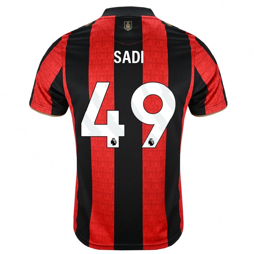 Danxen Bambino Maglia Dominic Sadi #49 Oroscuro Rosso Nero Kit Gara Home 2026/27 Maglietta