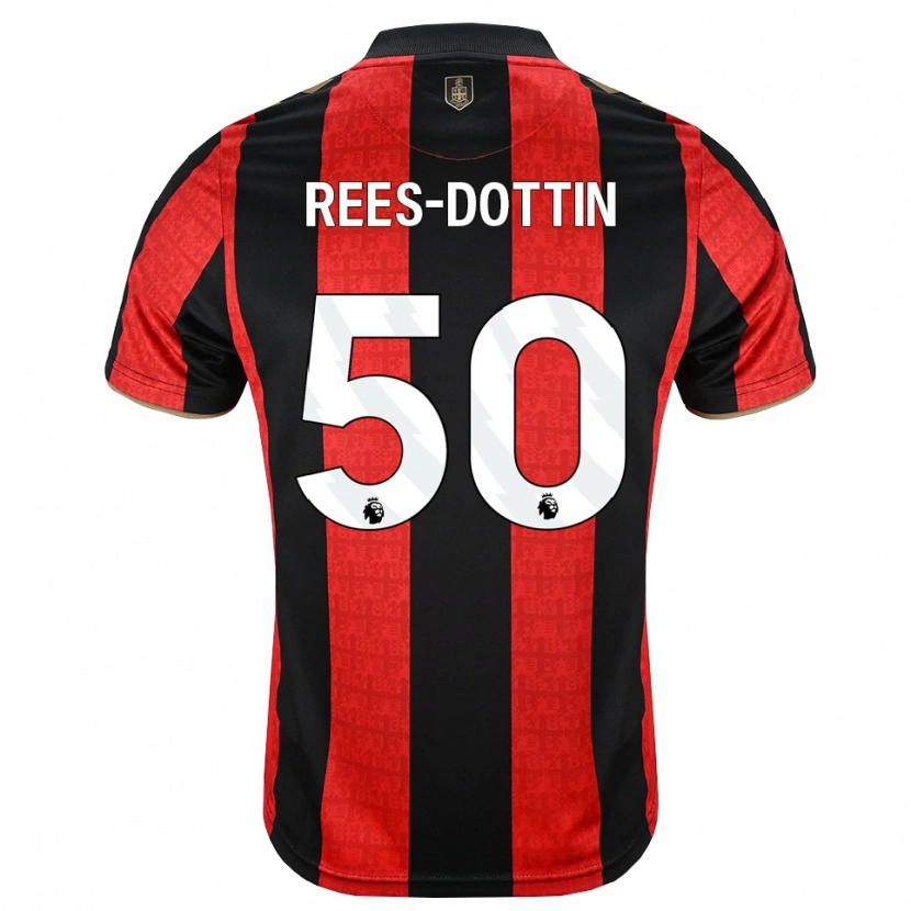 Danxen Bambino Maglia Remy Rees-Dottin #50 Oroscuro Rosso Nero Kit Gara Home 2026/27 Maglietta
