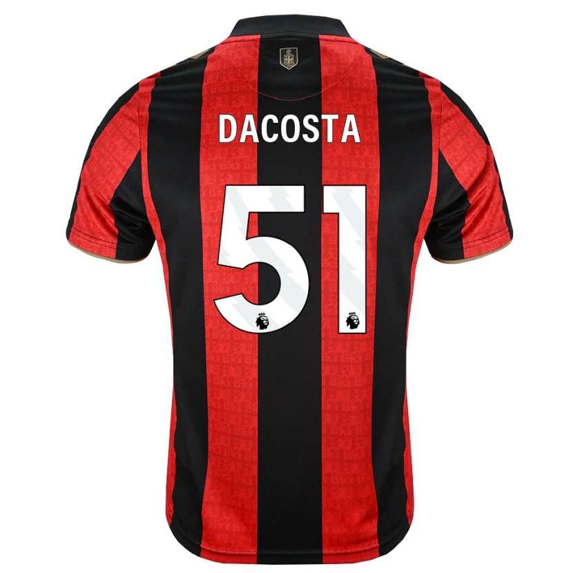 Danxen Bambino Maglia Malcom Dacosta González #51 Oroscuro Rosso Nero Kit Gara Home 2026/27 Maglietta