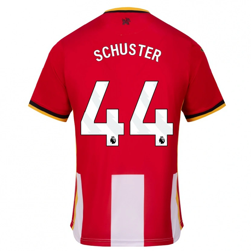Danxen Bambino Maglia Jannik Schuster #44 Giallo Nero Rosso Kit Gara Home 2026/27 Maglietta