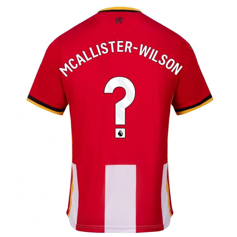 Danxen Bambino Maglia Zack Mcallister-Wilson #0 Giallo Nero Rosso Kit Gara Home 2026/27 Maglietta