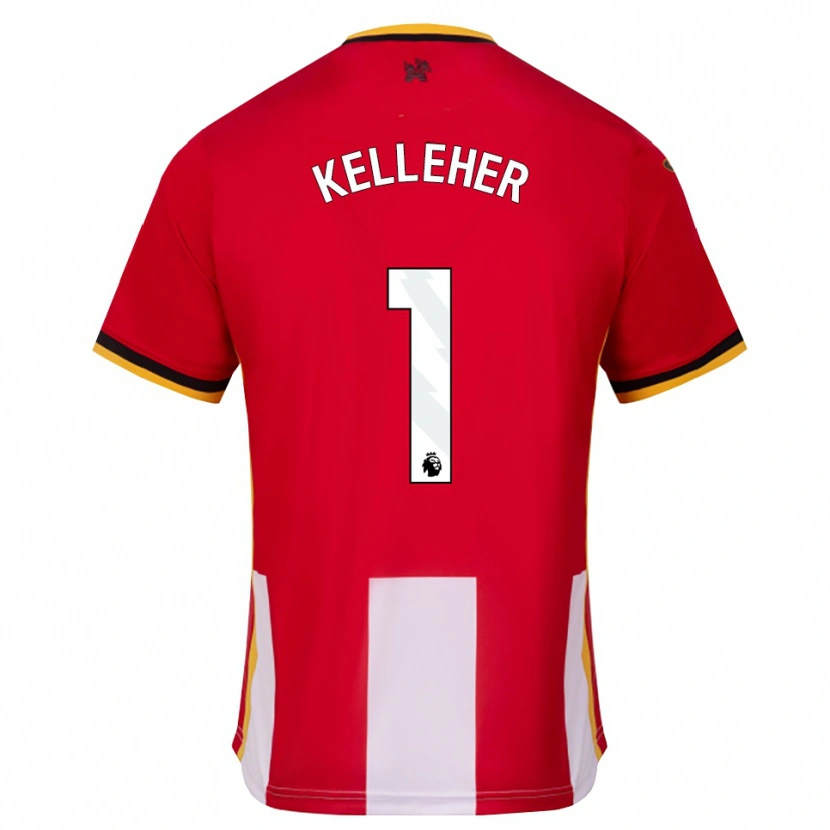 Danxen Bambino Maglia Caoimhín Kelleher #1 Giallo Nero Rosso Kit Gara Home 2026/27 Maglietta