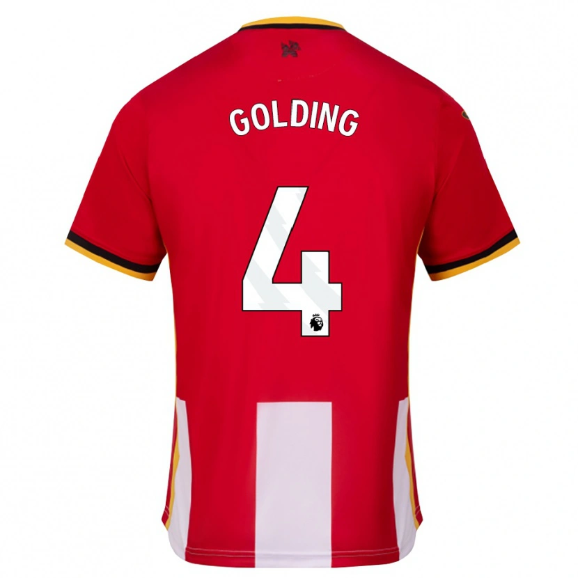 Danxen Bambino Maglia Aidan Golding #4 Giallo Nero Rosso Kit Gara Home 2026/27 Maglietta