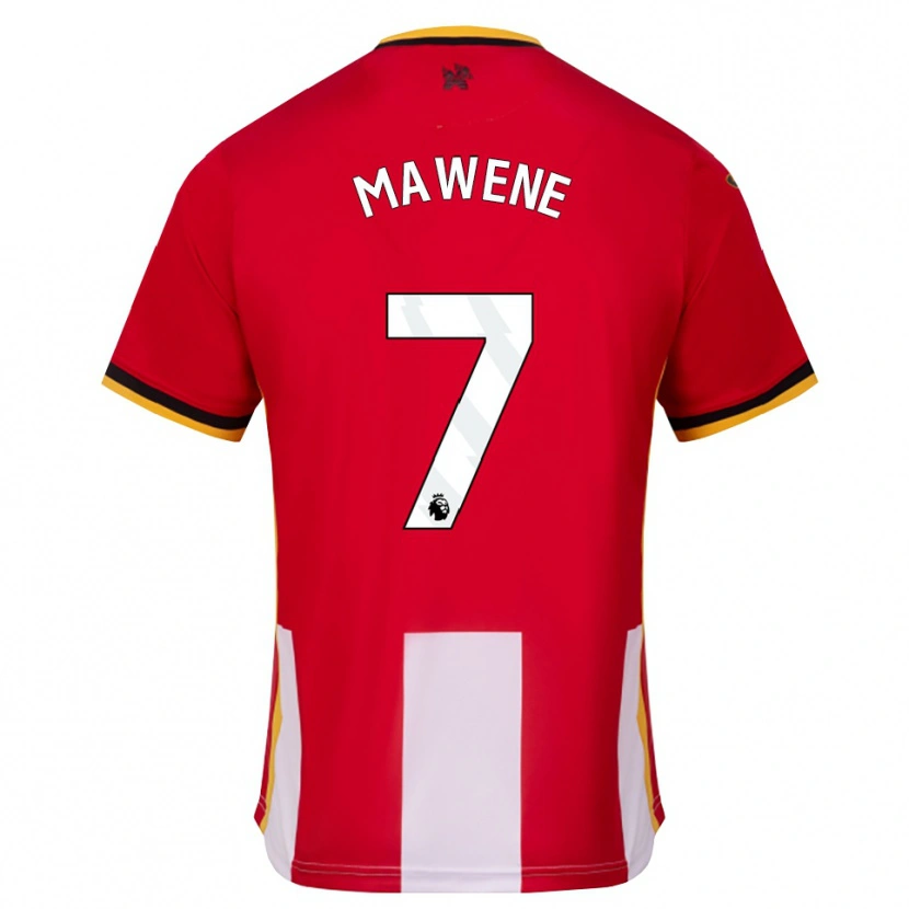 Danxen Bambino Maglia Theo Mawene #7 Giallo Nero Rosso Kit Gara Home 2026/27 Maglietta