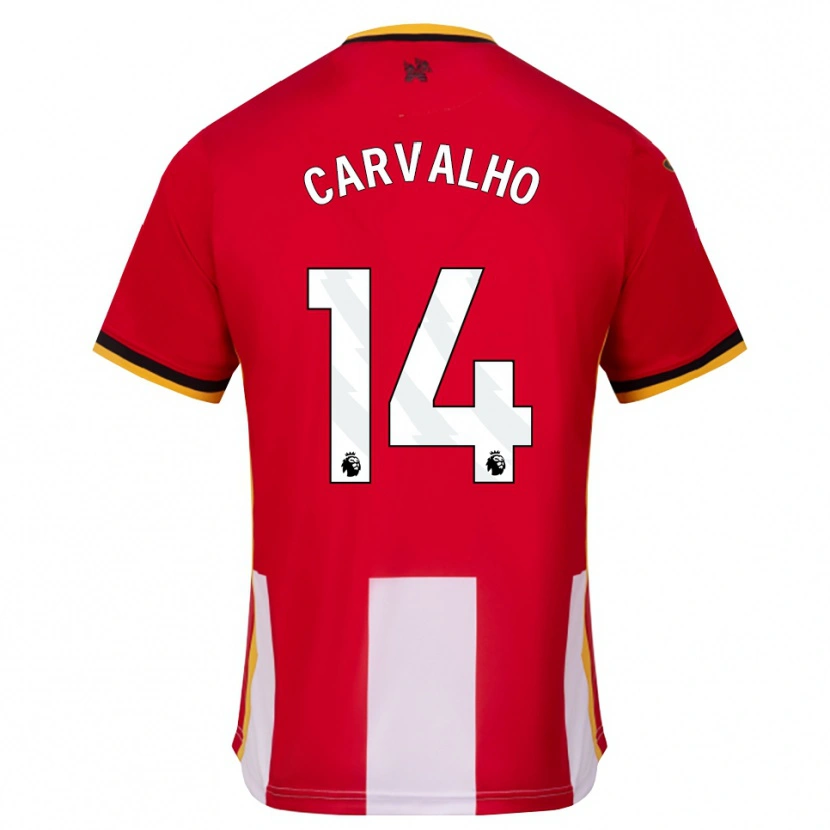 Danxen Bambino Maglia Fábio Carvalho #14 Giallo Nero Rosso Kit Gara Home 2026/27 Maglietta