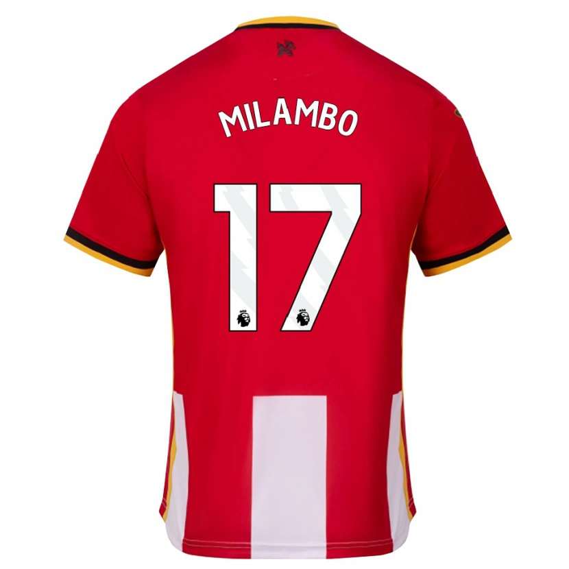 Danxen Bambino Maglia Antoni Milambo #17 Giallo Nero Rosso Kit Gara Home 2026/27 Maglietta