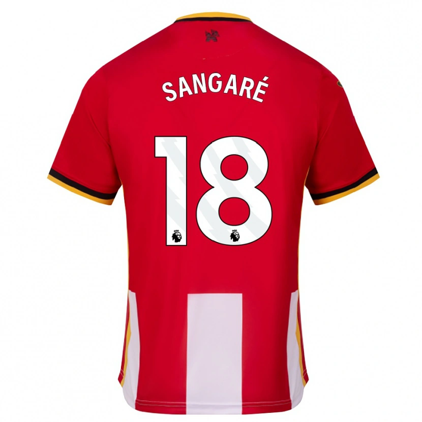 Danxen Bambino Maglia Mamadou Sangaré #18 Giallo Nero Rosso Kit Gara Home 2026/27 Maglietta