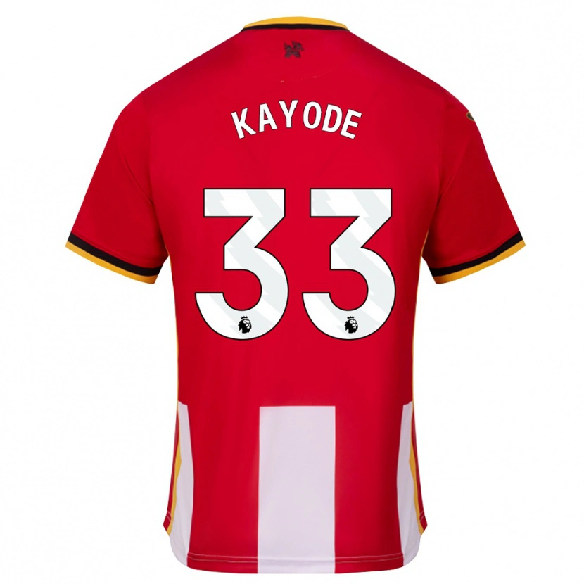 Danxen Bambino Maglia Michael Kayode #33 Giallo Nero Rosso Kit Gara Home 2026/27 Maglietta