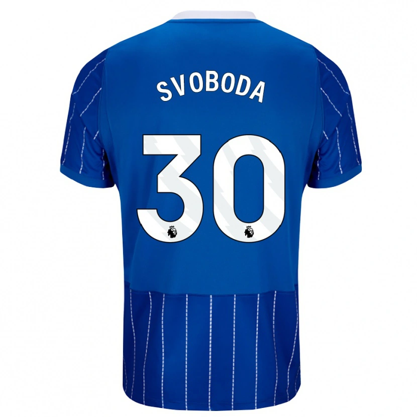 Danxen Bambino Maglia Michael Svoboda #30 Blu Medio Bianco Kit Gara Home 2026/27 Maglietta