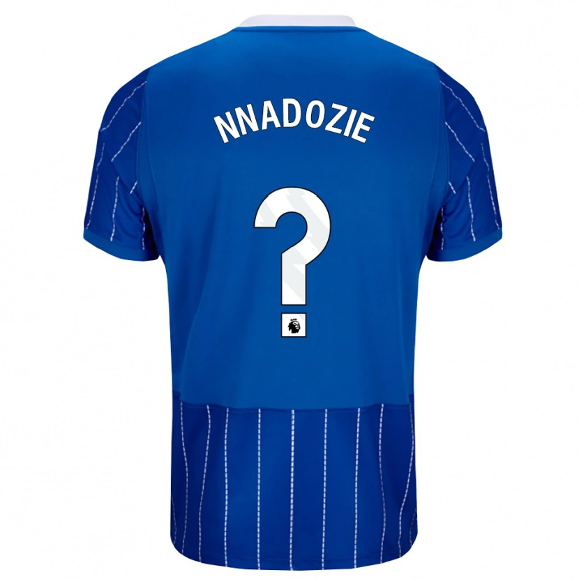 Danxen Bambino Maglia Chiamaka Nnadozie #0 Blu Medio Bianco Kit Gara Home 2026/27 Maglietta