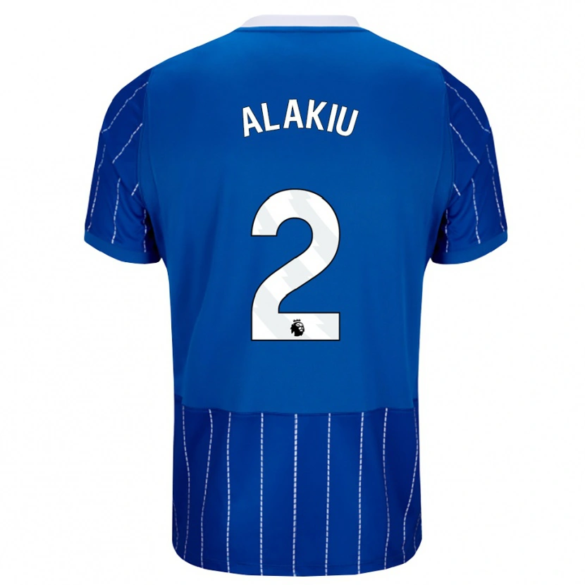 Danxen Bambino Maglia Isaiah Alakiu #2 Blu Medio Bianco Kit Gara Home 2026/27 Maglietta