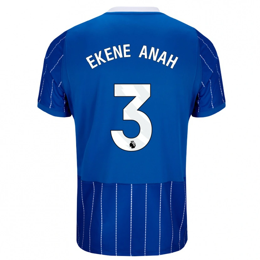 Danxen Bambino Maglia Cristiano Ekene Anah #3 Blu Medio Bianco Kit Gara Home 2026/27 Maglietta
