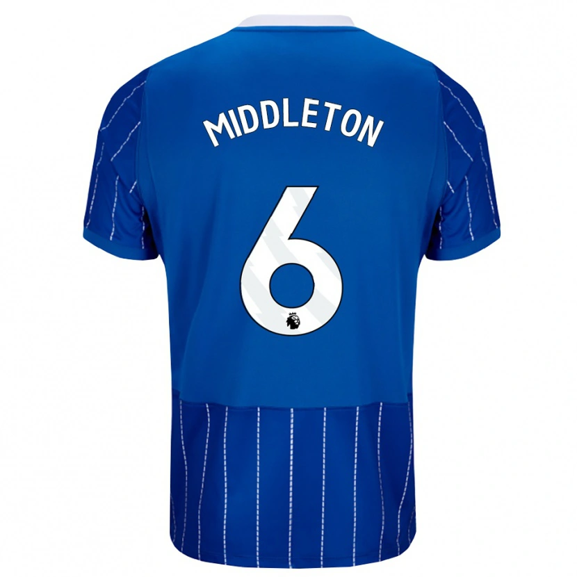 Danxen Bambino Maglia Jesse Middleton #6 Blu Medio Bianco Kit Gara Home 2026/27 Maglietta