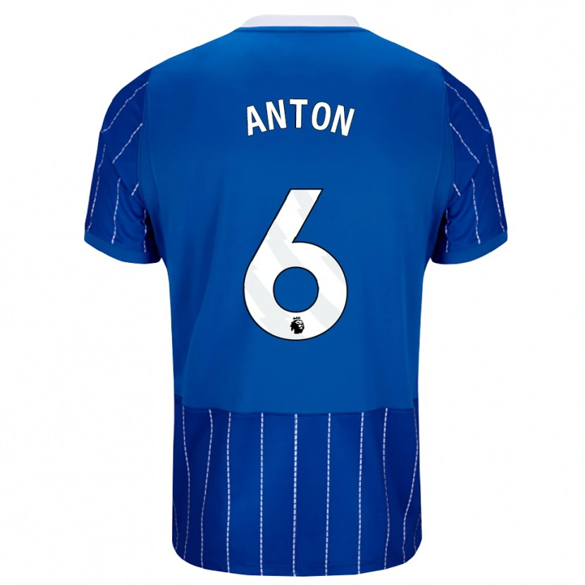 Danxen Bambino Maglia Anton Palmer #6 Blu Medio Bianco Kit Gara Home 2026/27 Maglietta