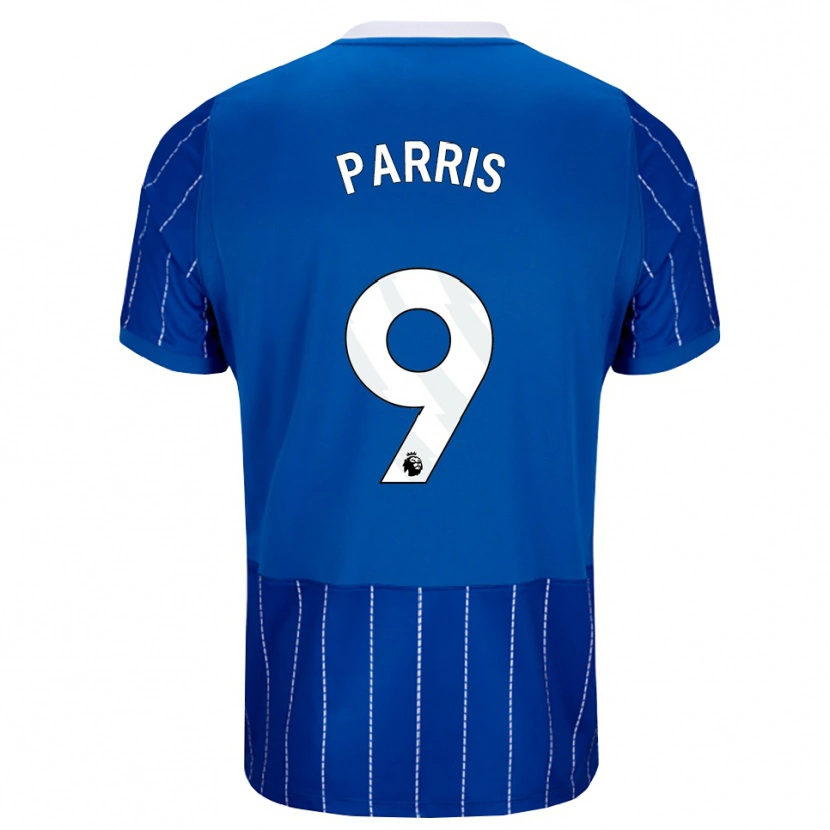 Danxen Bambino Maglia Nikita Parris #9 Blu Medio Bianco Kit Gara Home 2026/27 Maglietta