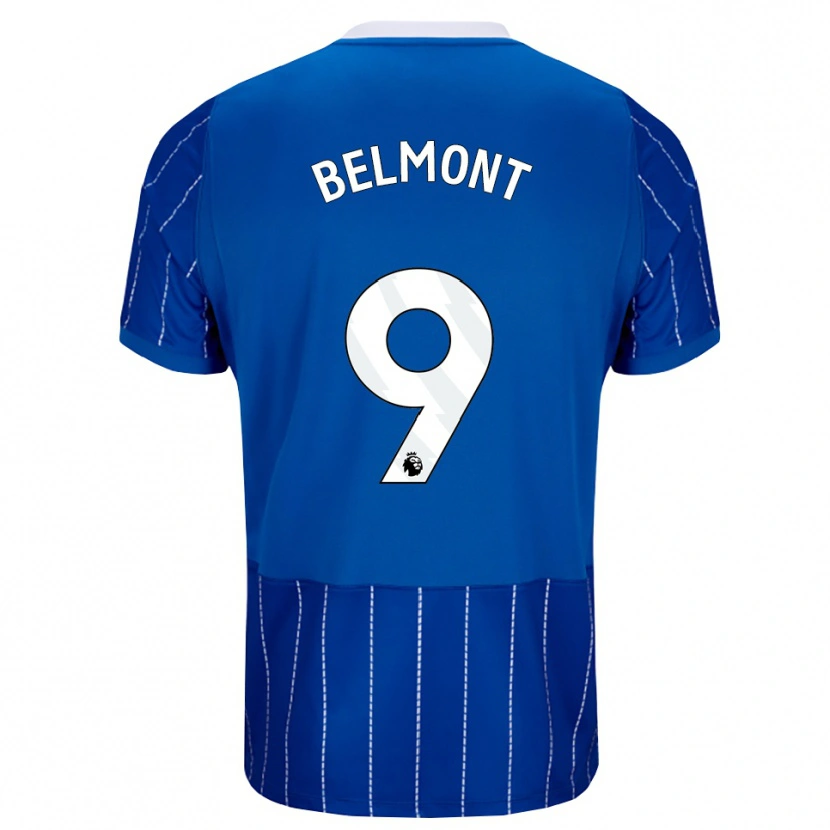 Danxen Bambino Maglia Joe Belmont #9 Blu Medio Bianco Kit Gara Home 2026/27 Maglietta