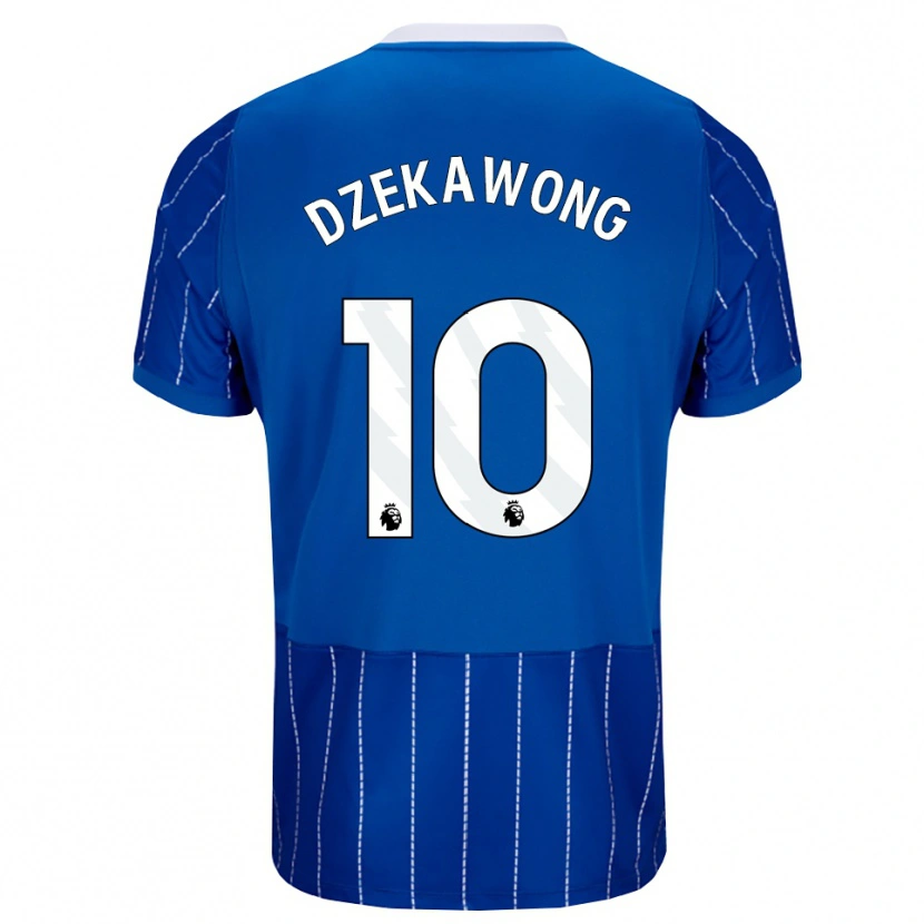 Danxen Bambino Maglia Finn Dzekawong #10 Blu Medio Bianco Kit Gara Home 2026/27 Maglietta