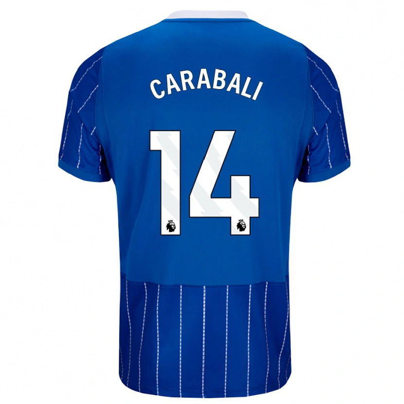 Danxen Bambino Maglia Jorelyn Andrea Carabalí Martínez #14 Blu Medio Bianco Kit Gara Home 2026/27 Maglietta