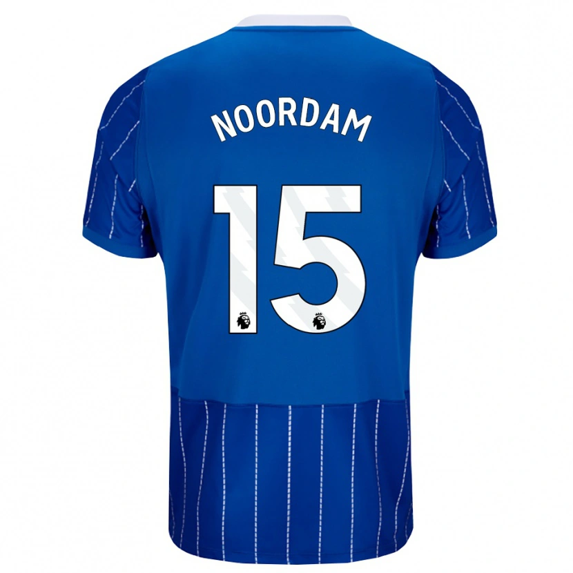 Danxen Bambino Maglia Nadine Noordam #15 Blu Medio Bianco Kit Gara Home 2026/27 Maglietta
