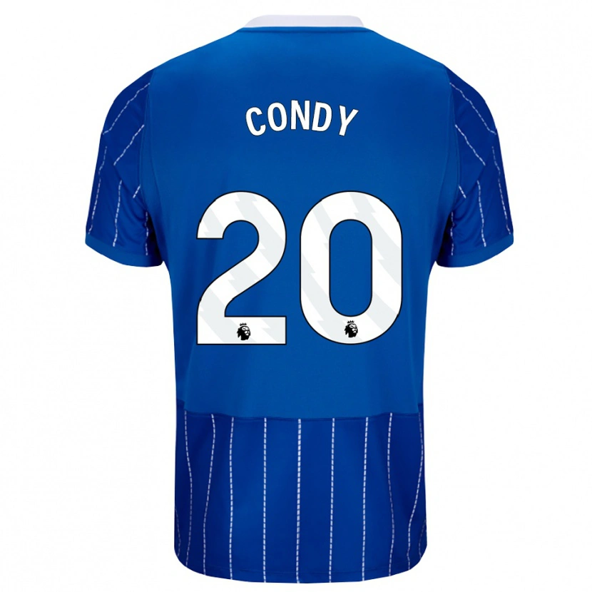 Danxen Bambino Maglia Chris Condy #20 Blu Medio Bianco Kit Gara Home 2026/27 Maglietta