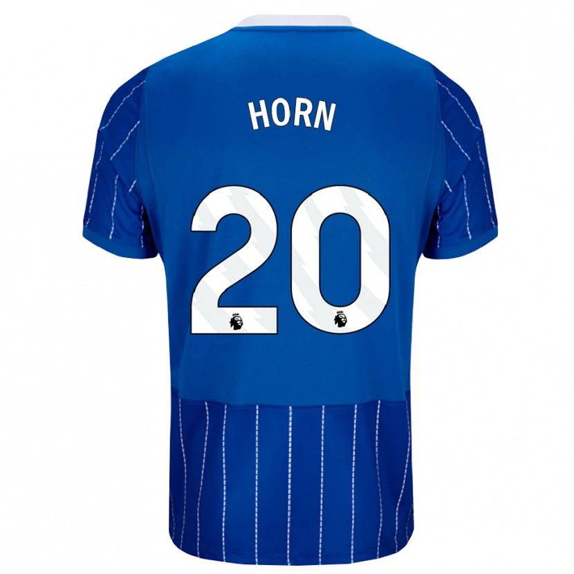 Danxen Bambino Maglia Stanley Horn #20 Blu Medio Bianco Kit Gara Home 2026/27 Maglietta