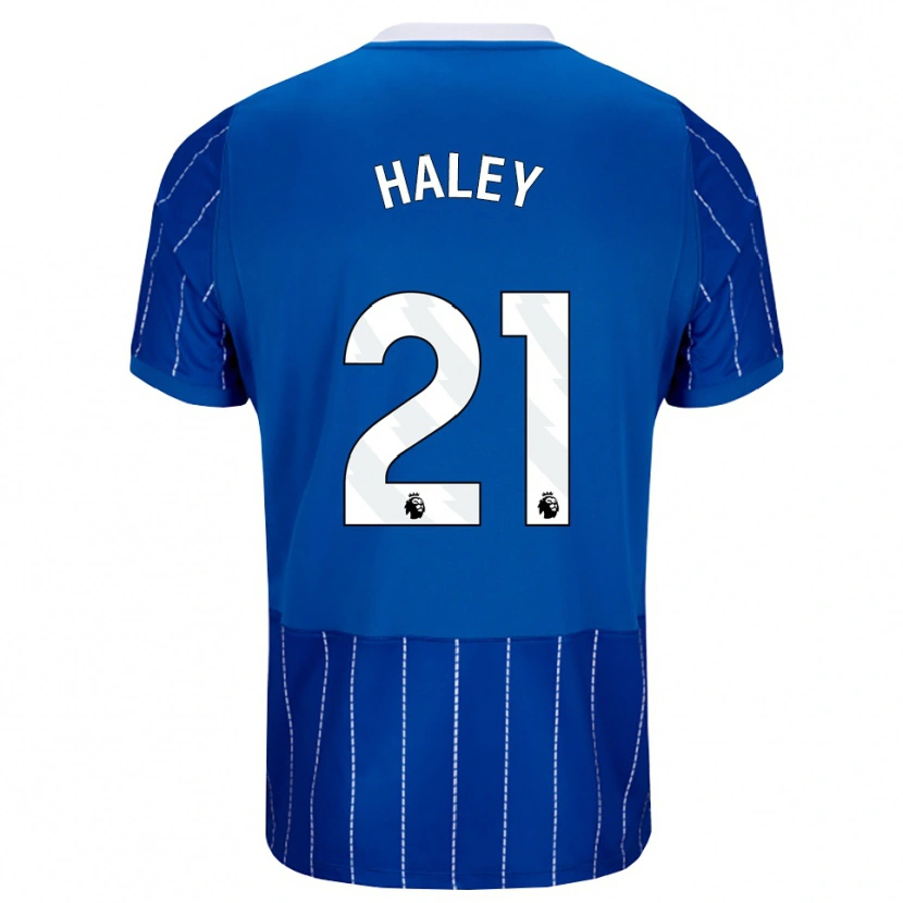 Danxen Bambino Maglia Madison Haley #21 Blu Medio Bianco Kit Gara Home 2026/27 Maglietta