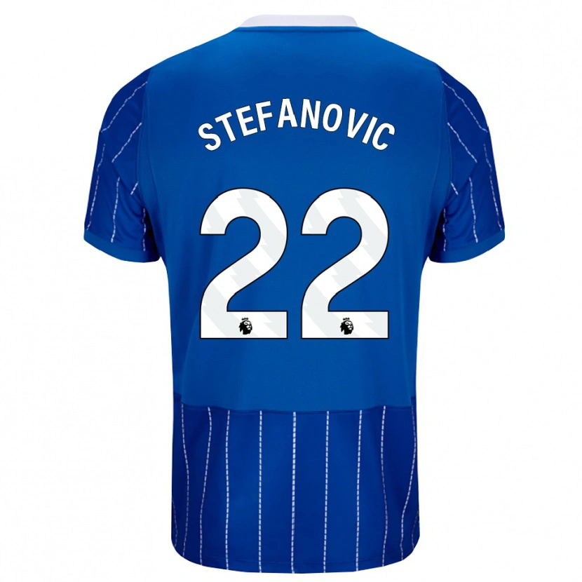 Danxen Bambino Maglia Dejana Stefanović #22 Blu Medio Bianco Kit Gara Home 2026/27 Maglietta