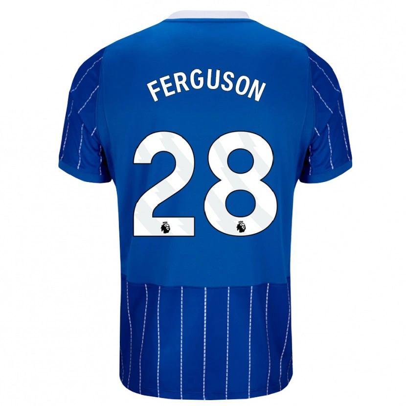 Danxen Bambino Maglia Evan Ferguson #28 Blu Medio Bianco Kit Gara Home 2026/27 Maglietta