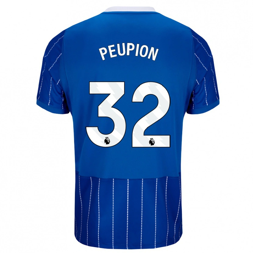 Danxen Bambino Maglia Cameron Peupion #32 Blu Medio Bianco Kit Gara Home 2026/27 Maglietta
