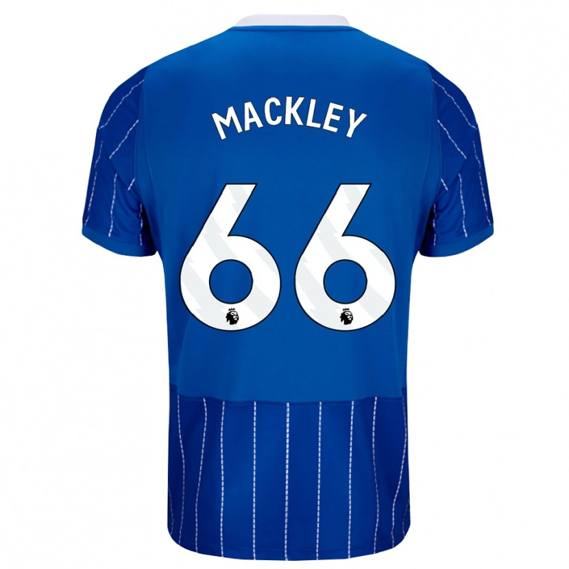 Danxen Bambino Maglia Callum Mackley #66 Blu Medio Bianco Kit Gara Home 2026/27 Maglietta