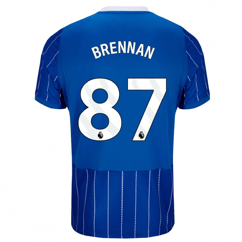 Danxen Bambino Maglia Zach Brennan #87 Blu Medio Bianco Kit Gara Home 2026/27 Maglietta