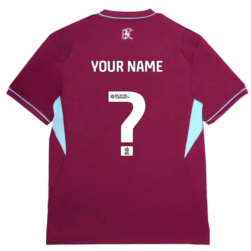Danxen Bambino Maglia Il Tuo Nome #0 Borgogna Verde Kit Gara Home 2026/27 Maglietta