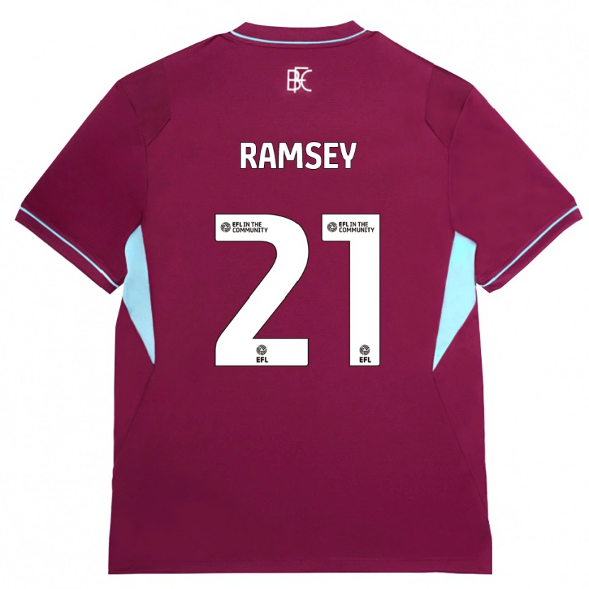 Danxen Bambino Maglia Aaron Ramsey #21 Borgogna Verde Kit Gara Home 2026/27 Maglietta