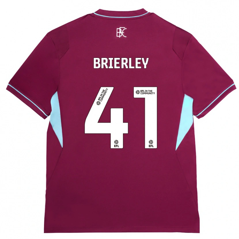 Danxen Bambino Maglia George Brierley #41 Borgogna Verde Kit Gara Home 2026/27 Maglietta