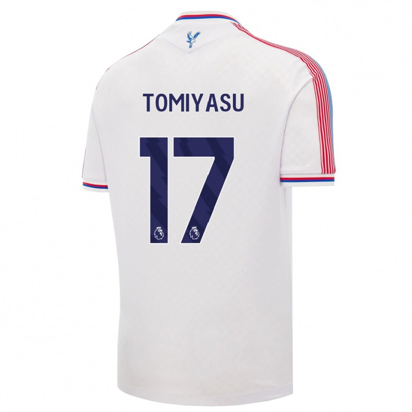 Danxen Bambino Maglia Takehiro Tomiyasu #17 Bianco Rosso Blu Kit Gara Home 2026/27 Maglietta