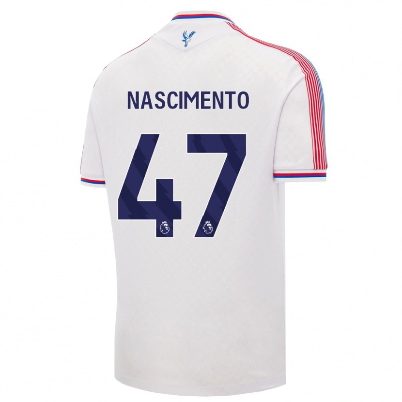 Danxen Bambino Maglia Adler Nascimento #47 Bianco Rosso Blu Kit Gara Home 2026/27 Maglietta