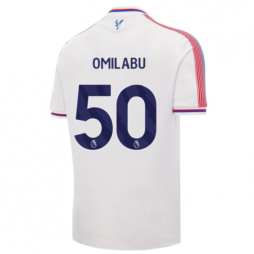 Danxen Bambino Maglia David Omilabu #50 Bianco Rosso Blu Kit Gara Home 2026/27 Maglietta