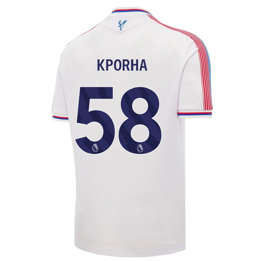 Danxen Bambino Maglia Caleb Kporha #58 Bianco Rosso Blu Kit Gara Home 2026/27 Maglietta
