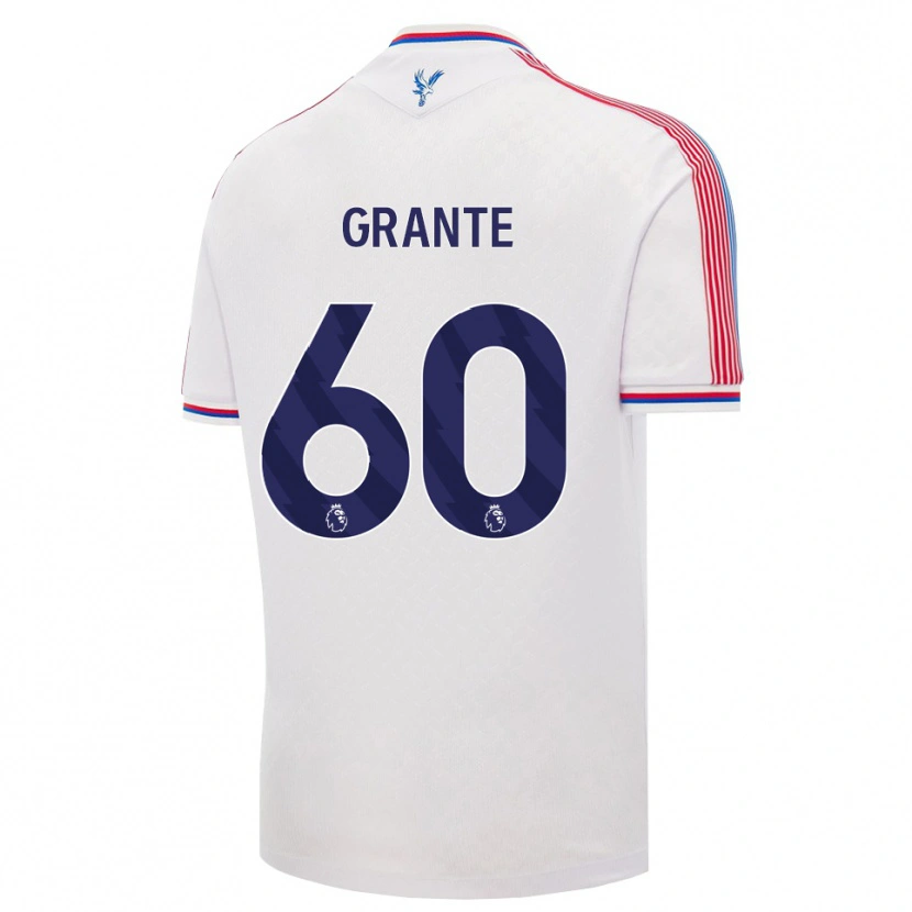 Danxen Bambino Maglia Jake Grante #60 Bianco Rosso Blu Kit Gara Home 2026/27 Maglietta