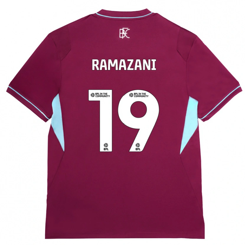 Danxen Bambino Maglia Largie Ramazani #19 Borgogna Verde Kit Gara Home 2026/27 Maglietta