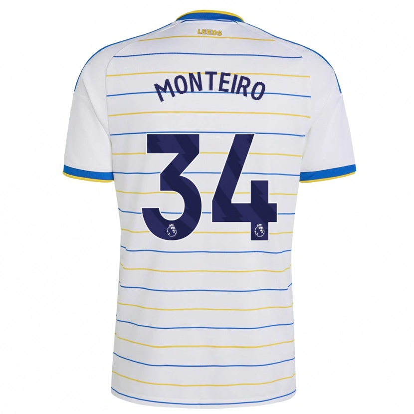 Danxen Bambino Maglia Diogo Monteiro #34 Rosso Giallo Blu Kit Gara Home 2026/27 Maglietta